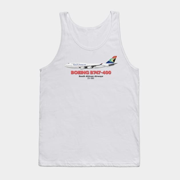 Boeing B747-400 - South African Airways Tank Top by TheArtofFlying